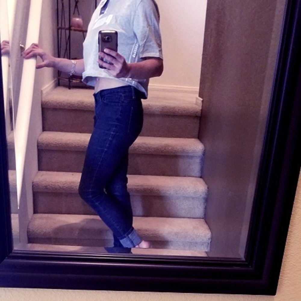 Dark Straight Leg Skinny Jeans Size 2